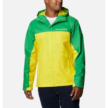 Columbia Muške Jakne - Collegiate Glennaker Storm - Oregon Zelene Žute | QEAH-49803